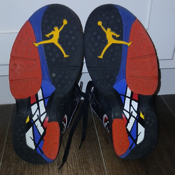 Nike Air Jordan VIII Retro 8 Playoffs 2013 Black And Red  Size 5Y - Picture 7 of 9